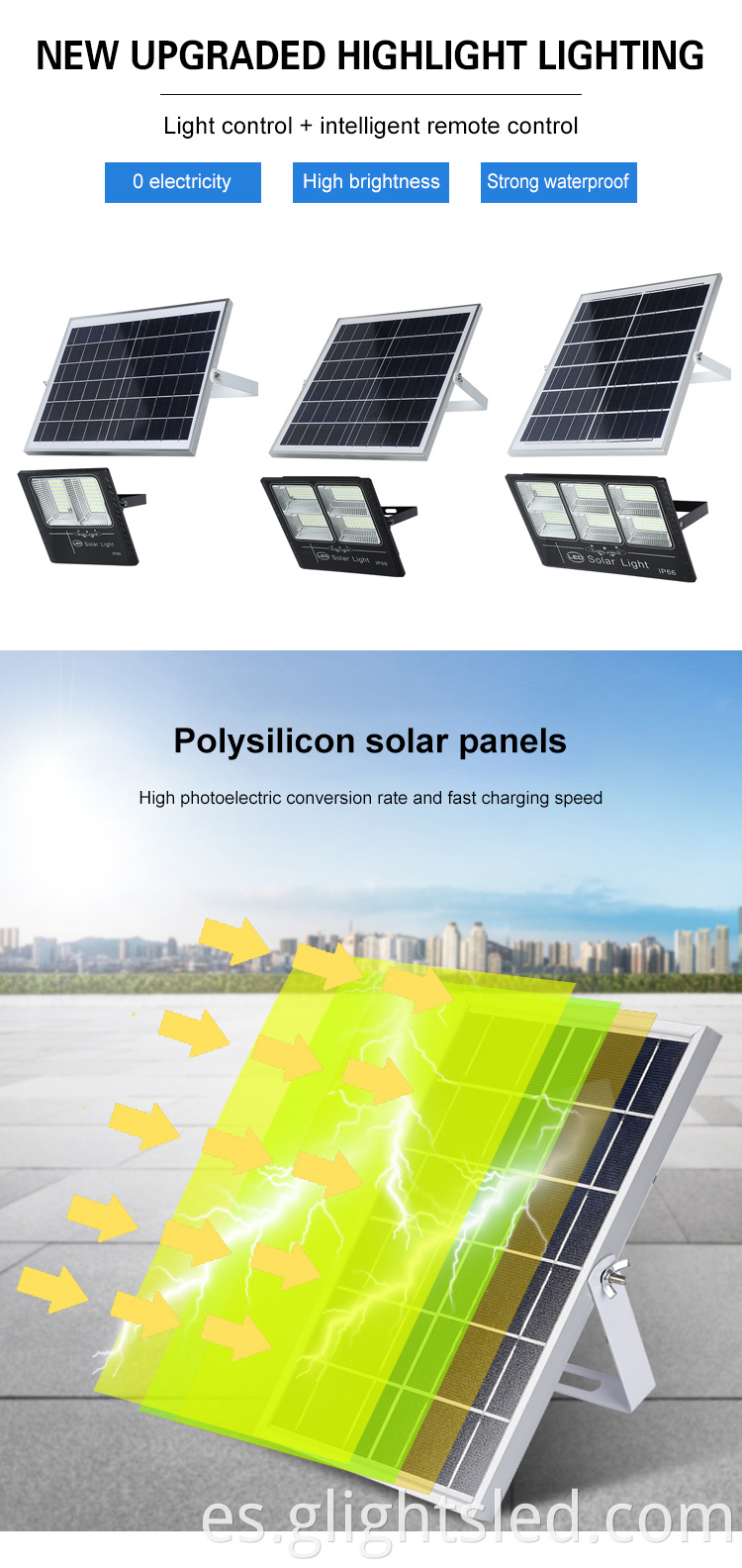 El ABS del precio de fábrica del nuevo diseño que aloja SMD impermeable al aire libre IP66 50w 200w 300w llevó la luz de inundación del panel solar